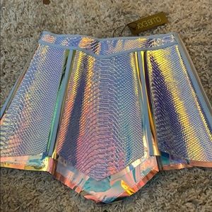 Opulent Empress Hologram Skirt, Club Exx
